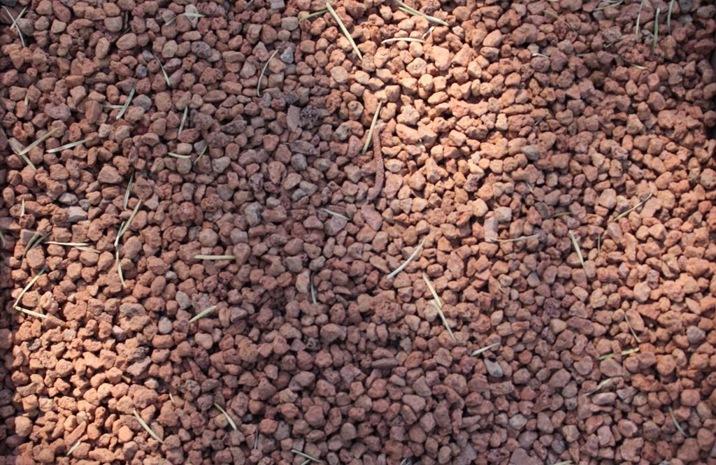 3/8-Inch Red-Brown Lava Rock Gravel